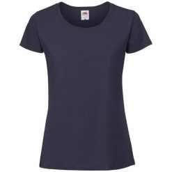 Koszulka Damska Iconic 190. Niebieskie koszulki sportowe damskie Fruit of the Loom, xl, bez wzorów, bez kołnierzyka, bez ramiączek, trekkingowe. Za 37.99 zł.