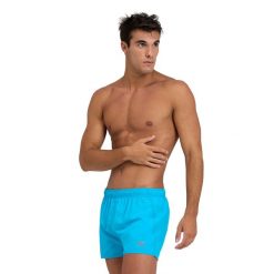 Szorty kąpielowe Arena Fundamentals X. Niebieskie krótkie spodenki sportowe męskie Arena, s, bez wzorów, do pływania. Za 163.50 zł.