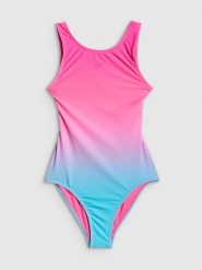 4F Kostium kąpielowy jednoczęściowy dziewczęcy - multikolor 134/140 (8-10 lat). Stroje kąpielowe dla dziewczynek 4f, bez wzorów, z materiału. Za 89.99 zł.