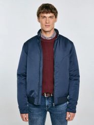 Kurtka męska typu harrington ocieplana granatowa Kye 403. Niebieskie kurtki sportowe męskie Big Star, l, bez wzorów, z bawełny. W wyprzedaży za 399.99 zł.