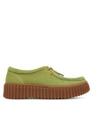 Clarks Półbuty Torhill Bee 26181186 Zielony. Zielone półbuty damskie Clarks, bez wzorów, ze skóry, bez obcasa, na płaskiej podeszwie, bez zapięcia. Za 389.99 zł.
