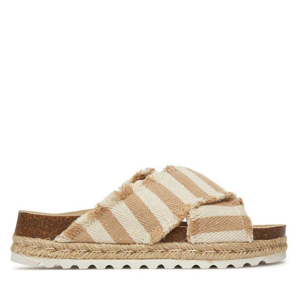 Klapki DeeZee. Brązowe klapki damskie DeeZee, bez wzorów, bez obcasa. Za 119.99 zł.