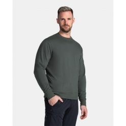 Męski bawełniany golf Kilpi OIRAN-M. Zielone bluzy męskie Kilpi, l, bez wzorów, z bawełny, bez kaptura. Za 179.35 zł.
