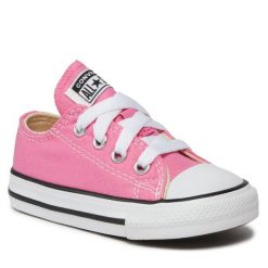 Trampki Converse. Czerwone półbuty dziewczęce Converse, bez wzorów, bez zapięcia. Za 149.99 zł.