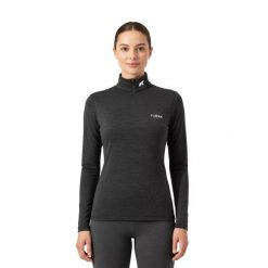 Koszulka z długim rękawem damska 100% wełny merynosów - Bjork 210. Szare bluzy sportowe damskie FJORK MERINO, s, bez wzorów, z wełny, sportowe, bez kołnierzyka. Za 579.00 zł.