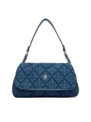 Tommy Hilfiger Torebka Th Feminine Shoulder Bag Denim AW0AW18865 Niebieski. Niebieskie torebki do ręki damskie Tommy Hilfiger, bez wzorów, z denimu, bez dodatków. Za 649.99 zł.