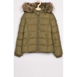 Tommy Hilfiger - Kurtka puchowa dziecięca 128-176 cm. Brązowe kurtki i płaszcze dla dziewczynek Tommy Hilfiger, bez wzorów, z elastanu, krótkie, z kapturem. W wyprzedaży za 639.90 zł.