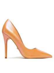 DeeZee Szpilki GAO-2312-6 Pomarańczowy. Brązowe szpilki damskie DeeZee, bez wzorów, ze skóry, bez obcasa, bez zapięcia. Za 139.99 zł.