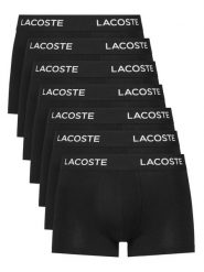 Lacoste Komplet 7 par bokserek 5H2385 Czarny. Czarne bokserki męskie Lacoste, m, bez wzorów, z bawełny. Za 249.99 zł.