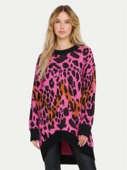 ONLY Sweter Helena 15332159 Różowy Oversize. Czerwone swetry damskie Only, xl, bez wzorów, z syntetyku, bez kołnierzyka, bez ramiączek, bez kaptura. Za 99.99 zł.
