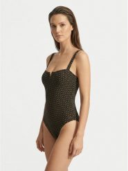 BOSS Strój kąpielowy Monogram 50556655 Czarny. Czarne kostiumy jednoczęściowe damskie Boss, xs, bez wzorów, z syntetyku. Za 629.99 zł.