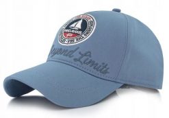 Bawełniana Bejsbolówka (Czapka z Daszkiem) - Pako Jeans - Print z Żaglówką, Niebieska. Niebieskie czapki i kapelusze męskie Pako Jeans, bez wzorów, z bawełny. Za 55.00 zł.