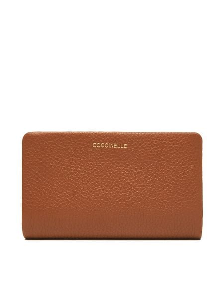 Coccinelle Portfel E2 TBM 11 F3 01 Brązowy. Brązowe portfele damskie Coccinelle, bez wzorów, ze skóry. Za 549.99 zł.