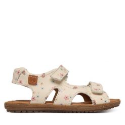 Sandały Naturino. Białe sandały dziewczęce Naturino, bez zapięcia. Za 399.99 zł.