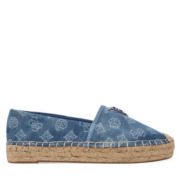 Espadryle Guess. Niebieskie espadryle damskie Guess, z aplikacjami, bez obcasa, bez zapięcia. Za 259.99 zł.