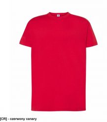 T-shirt JHK TSRA 150 - męski z krótkim rękawem wzmocniony lycrą ściągacz, 100% bawełna, 155-160g - czerwony canary 2XL. Czerwone t-shirty męskie JHK, m, bez wzorów, z bawełny, bez kołnierzyka. Za 23.35 zł.