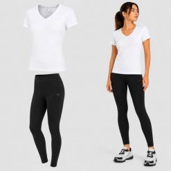 ZESTAW DAMSKI 4F T-SHIRT + LEGGINSY KOMPLET SPORTOWY NA CO DZIEŃ XL SS26. Legginsy damskie 4f, uniwersalny, bez wzorów, z bawełny. Za 119.98 zł.