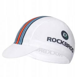 Czapka kolarska Rockbros z daszkiem uniwersalna, oddychająca. Białe czapki i kapelusze męskie ROCKBROS, bez wzorów, sportowe. Za 35.99 zł.