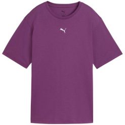 Koszulka damska PUMA ESS Relaxed Tee. Niebieskie t-shirty damskie Puma, xl, bez wzorów, z bawełny, klasyczne, bez kołnierzyka. Za 77.99 zł.