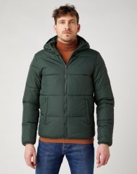 MĘSKA KURTKA ZIMOWA WRANGLER THE PUFFER DEEP FOREST W4D6WRG08 112141355. Kurtki męskie Wrangler, na zimę, m, bez wzorów, bez kaptura. Za 299.99 zł.