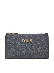 TOUS Portfel Kaos Mini Lines 2002183547 Szary. Szare portfele damskie tous, bez wzorów, ze skóry. Za 339.99 zł.