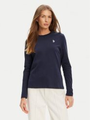 U.S. Polo Assn. Bluzka WUP0785 Granatowy Regular Fit. Niebieskie bluzki damskie U.S. Polo Assn., s, bez wzorów, z bawełny, bez kołnierzyka, bez ramiączek. Za 129.99 zł.