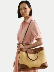 LAUREN RALPH LAUREN Torebka 431966776005 Beżowy. Brązowe torebki do ręki damskie Lauren Ralph Lauren, bez wzorów, z materiału, bez dodatków. Za 2,089.00 zł.