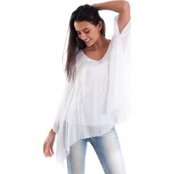 Koszulka w kolorze białym. T-shirty damskie 100% Soie, klasyczne, z okrągłym kołnierzem, z długim rękawem. W wyprzedaży za 130.95 zł.