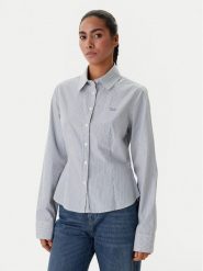 Guess Jeans Koszula W6RH66 WH7Q1 Niebieski Regular Fit. Niebieskie bluzki damskie Guess Jeans, xs, z aplikacjami, z bawełny, bez kołnierzyka, bez ramiączek. Za 349.99 zł.