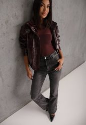 Szare Casualowe Jeansy Dzwony Regular Waist z Bawełną Meilyn. Szare jeansy damskie Renee, z podwyższonym stanem. Za 129.99 zł.