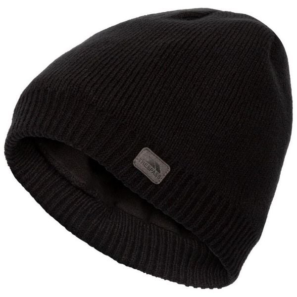 Czapka Dla Dorosłych Unisex Mayfly. Czarne czapki i kapelusze damskie Trespass, bez wzorów, z dzianiny. Za 86.99 zł.
