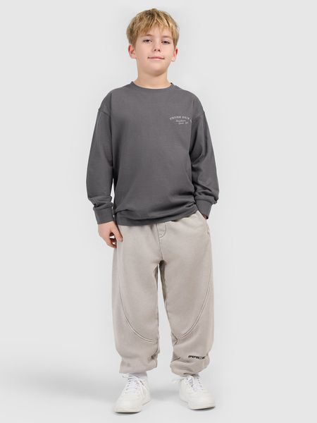 4F Longsleeve loose z nadrukiem chłopięcy - szary 146 (10-11 lat). Szare t-shirty dla chłopców 4f, bez wzorów, z dzianiny, bez ramiączek. Za 69.99 zł.