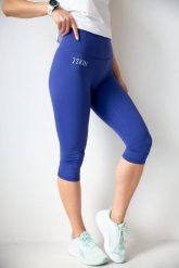 Legginsy 3/4 do biegania damskie 2skin Capris. Niebieskie legginsy sportowe damskie 2SkIN, l, bez wzorów, z materiału, do biegania. Za 169.00 zł.