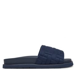 Klapki Gant. Niebieskie klapki damskie GANT, bez wzorów, bez obcasa. Za 169.99 zł.