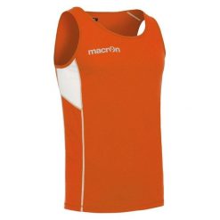 Tank top Macron Nargis. Brązowe koszulki sportowe męskie Macron, bez wzorów, bez kołnierzyka, bez ramiączek, do biegania. Za 184.50 zł.