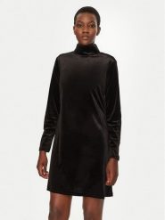 Gap Sukienka codzienna 646695 Czarny Regular Fit. Czarne sukienki damskie GAP, na co dzień, xxs, bez wzorów, z syntetyku, bez kołnierzyka, bez ramiączek, proste. Za 199.99 zł.