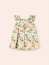 Mayoral Sukienka letnia 1957 Beżowy Regular Fit. Brązowe sukienki dla dziewczynek Mayoral, na lato, bez wzorów, z bawełny, bez ramiączek. Za 139.99 zł.