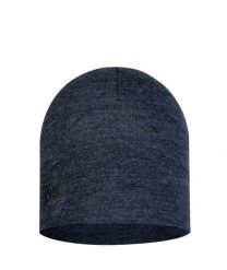 Czapka trekkingowa Merino Midweight Beanie. Niebieskie czapki i kapelusze męskie Buff, na zimę, bez wzorów, z materiału. Za 109.99 zł.