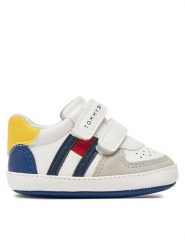 Tommy Hilfiger Sneakersy Flag Low Sneaker T0B9-33830-1755 Biały. Białe buty sportowe chłopięce Tommy Hilfiger, bez wzorów, ze skóry, bez zapięcia. Za 129.99 zł.
