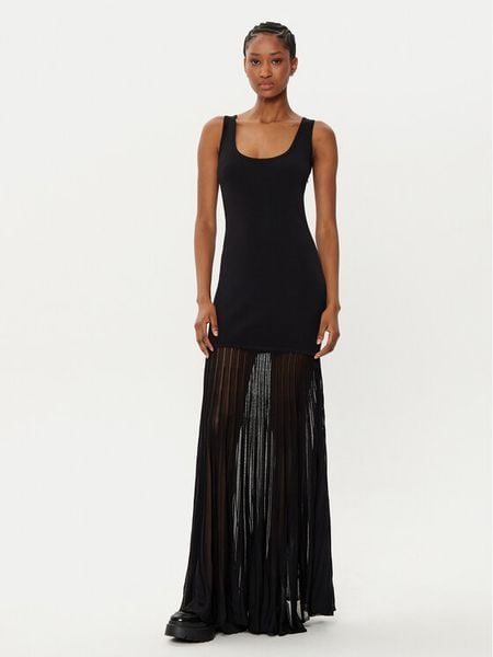 MICHAEL Michael Kors Sukienka letnia MF482LFBFD Czarny Slim Fit. Czarne sukienki damskie MICHAEL Michael Kors, na lato, s, bez wzorów, z wiskozy, bez kołnierzyka, bez ramiączek. Za 799.99 zł.