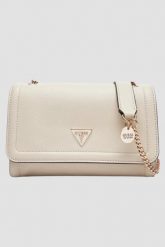 GUESS Beżowa torebka damska Noelle II. Brązowe listonoszki damskie Guess, z aplikacjami, eleganckie, bez dodatków. W wyprzedaży za 547.99 zł.