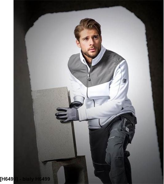 Ardon SoftFLEECE COMBO ardon bluza biały H6499 S. Białe bluzy męskie Ardon, m, bez wzorów, bez kaptura. Za 134.10 zł.