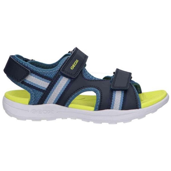 Sandały GEOX J VANIETT BOY Niebieski. Niebieskie sandały męskie Geox, z materiału, bez zapięcia. Za 189.99 zł.