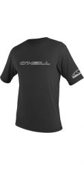 Koszulka ONEILL Basic Skins S/S Sun Shirt. Czarne koszulki sportowe męskie O'Neill, l, bez wzorów, z materiału, bez kołnierzyka, bez ramiączek, żeglarskie. Za 119.00 zł.