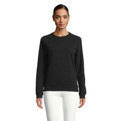 Bluza damska Sol's Nelson. Czarne bluzy damskie SOL'S, s, bez wzorów, z bawełny, bez kaptura. Za 139.00 zł.