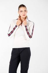 Sweter turystyczny damski Woolona 100% Merino. Białe swetry damskie WOOLONA, na zimę, l, bez wzorów, z materiału, biznesowe, bez kołnierzyka, bez ramiączek, długie, bez kaptura. Za 648.00 zł.