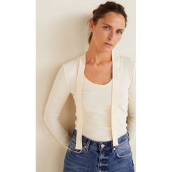 Mango - Bluzka Choc. Szare bluzki damskie Mango, z aplikacjami, z bawełny, casualowe. Za 79.90 zł.