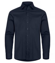 Clique Stretch Shirt L/S - koszula z długim rękawem stretch – Dark Navy. Niebieskie koszule męskie CLIQUE, l, bez wzorów, z bawełny, bez kołnierzyka, bez ramiączek. Za 188.92 zł.