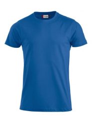 Clique Premium-T Męski T-shirt z okrągłym dekoltem, single jersey, 100% bawełna. Niebieskie t-shirty męskie CLIQUE, m, bez wzorów, z bawełny, bez kołnierzyka. Za 96.24 zł.