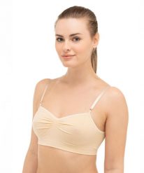 Stanik bawełniany damski Brubeck Comfort Cotton. Brązowe biustonosze Brubeck, bez wzorów, z bawełny. Za 34.99 zł.